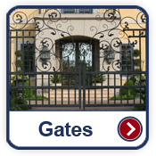Gates gallery button image. Kearney fence company fencing contractors Nebraska residential commercial double single cantilever roller slide vertical lift vertical pivot oramental picket decorative chain link security commercial industrial correctional prison manufacturing hinges hardware swing drive way estate perimeter 