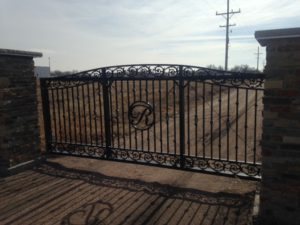 custom ornamental automated estate gate for residential property