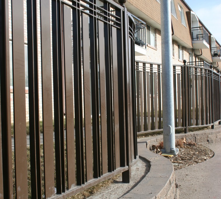 AFC Grand Island - Custom Iron Gate Fencing, 1246 Checker Board Fence
