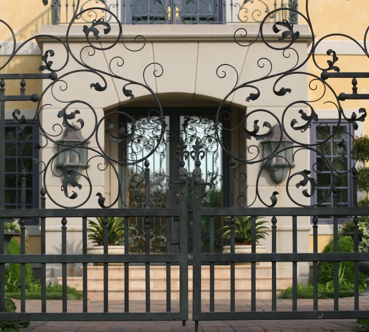 AFC Grand Island - Custom Gates, 1305 Estate gate with heavy scroll work